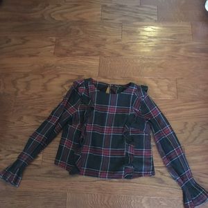 plaid long sleeves shirt